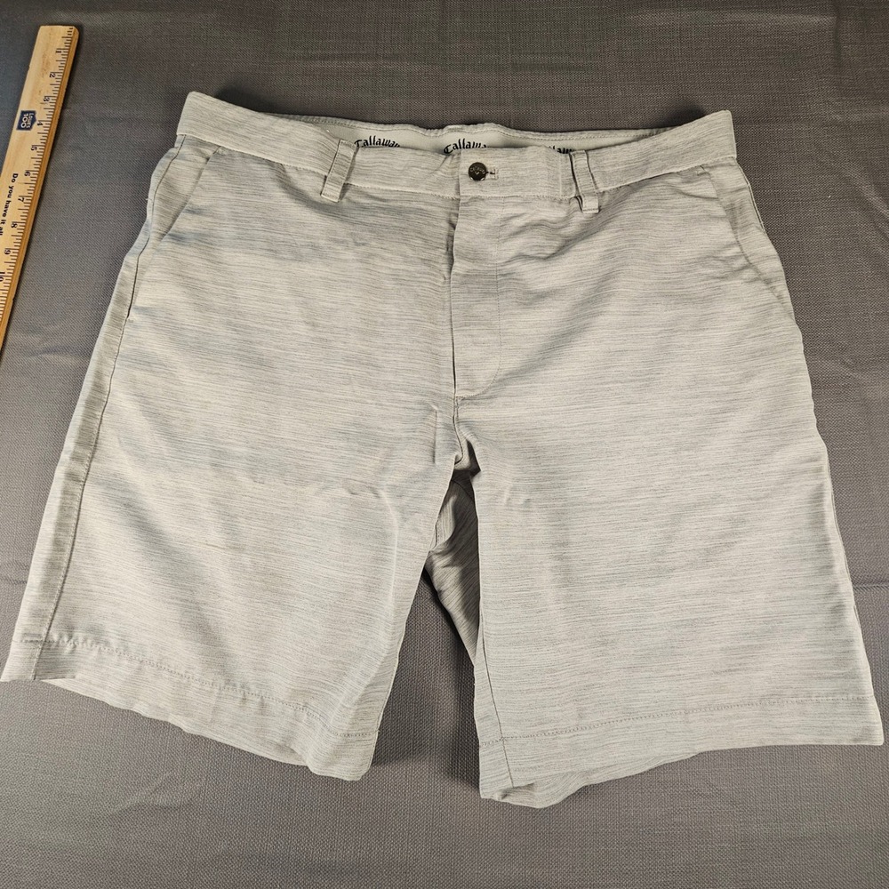Callaway Mens Golf Shorts Gray Heather Performance Stretch Size 38 SU34131